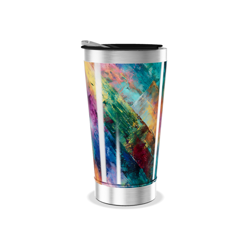 Copo Térmico - Estampa Abstrata Colorida