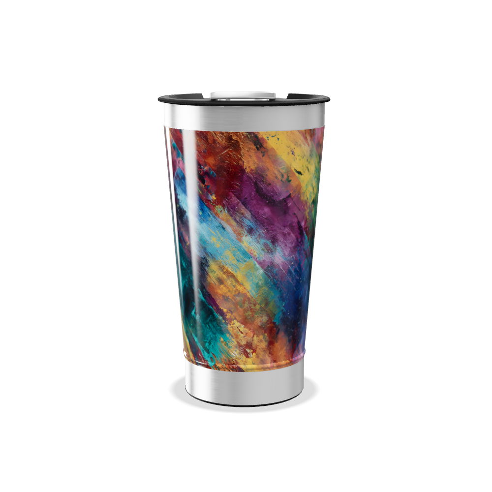 Copo Térmico - Estampa Abstrata Colorida