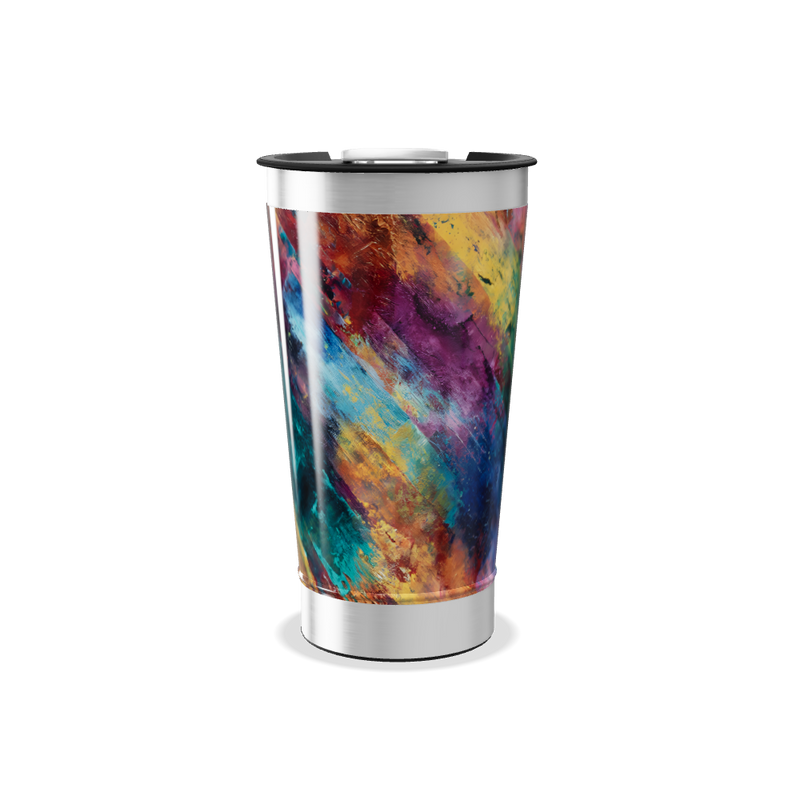 Copo Térmico - Estampa Abstrata Colorida