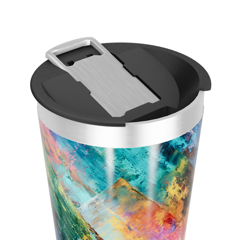 Copo Térmico - Estampa Abstrata Colorida