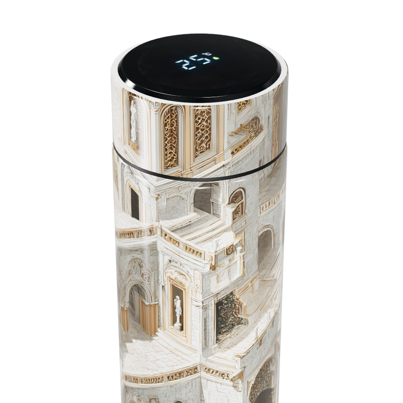 Garrafa Térmica Touch - Estampa Arquitetônica