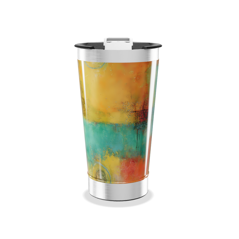 Copo Térmico - Efeito Abstrato Colorido