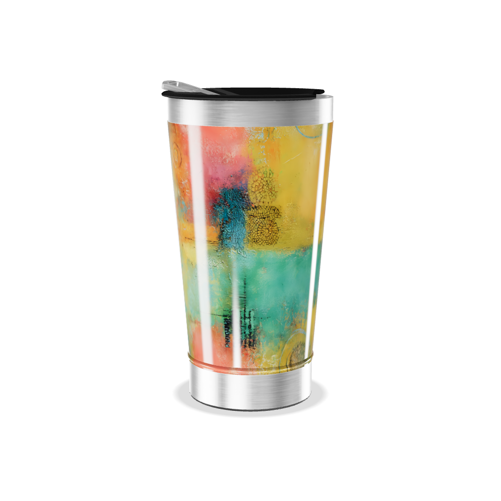 Copo Térmico - Efeito Abstrato Colorido