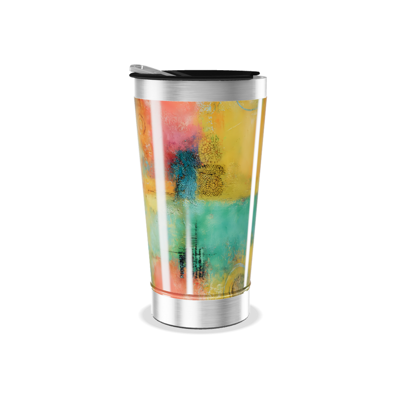 Copo Térmico - Efeito Abstrato Colorido