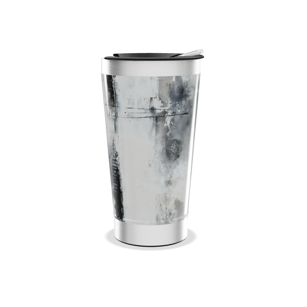 Copo Térmico - Estampa Abstrata Inox