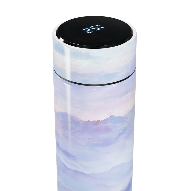 Garrafa Térmica Touch - Estampa Azul e Roxo