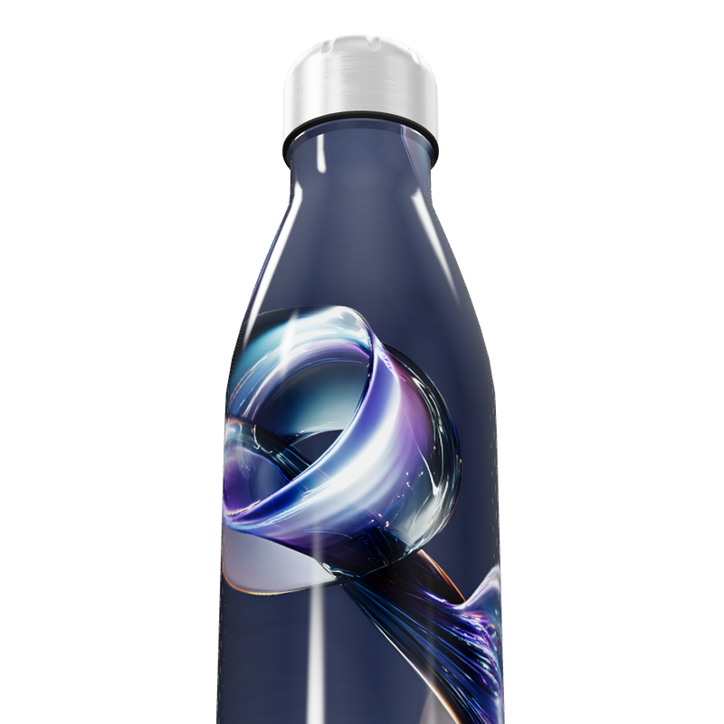 Garrafa Inox - Design Azul Metálico