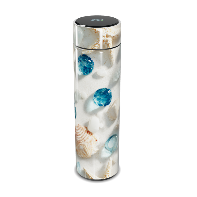 Garrafa Térmica Touch - Estampa Praia Conchas