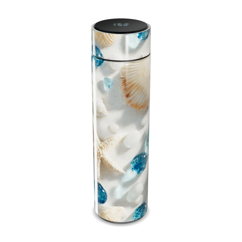 Garrafa Térmica Touch - Estampa Praia Conchas