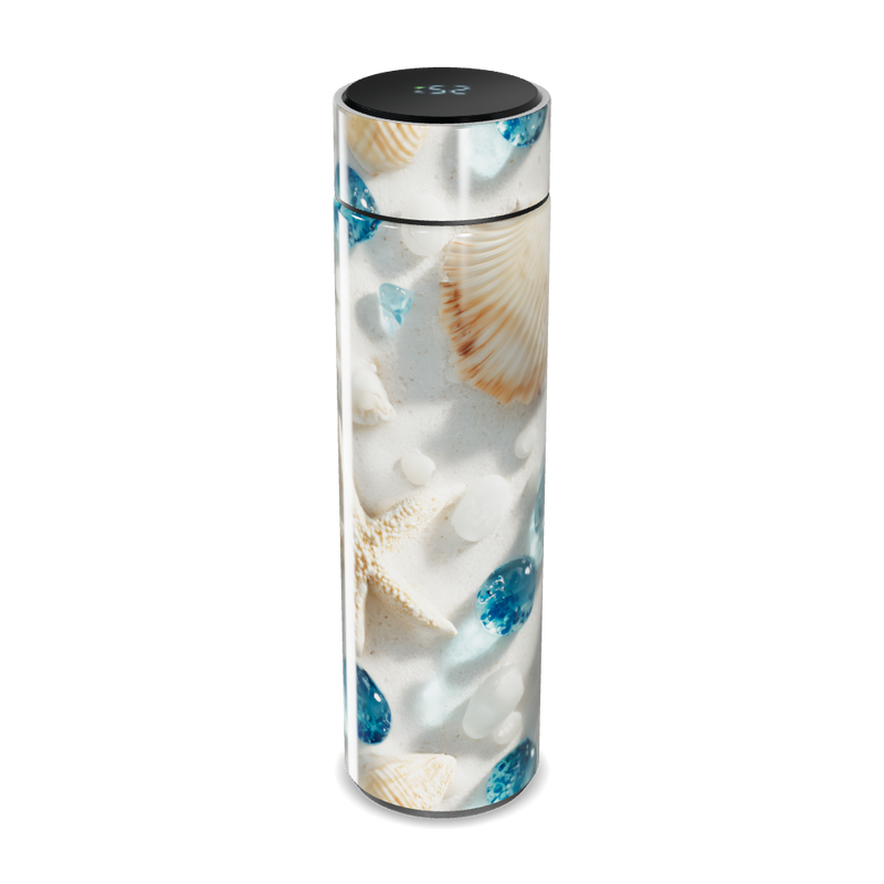 Garrafa Térmica Touch - Estampa Praia Conchas