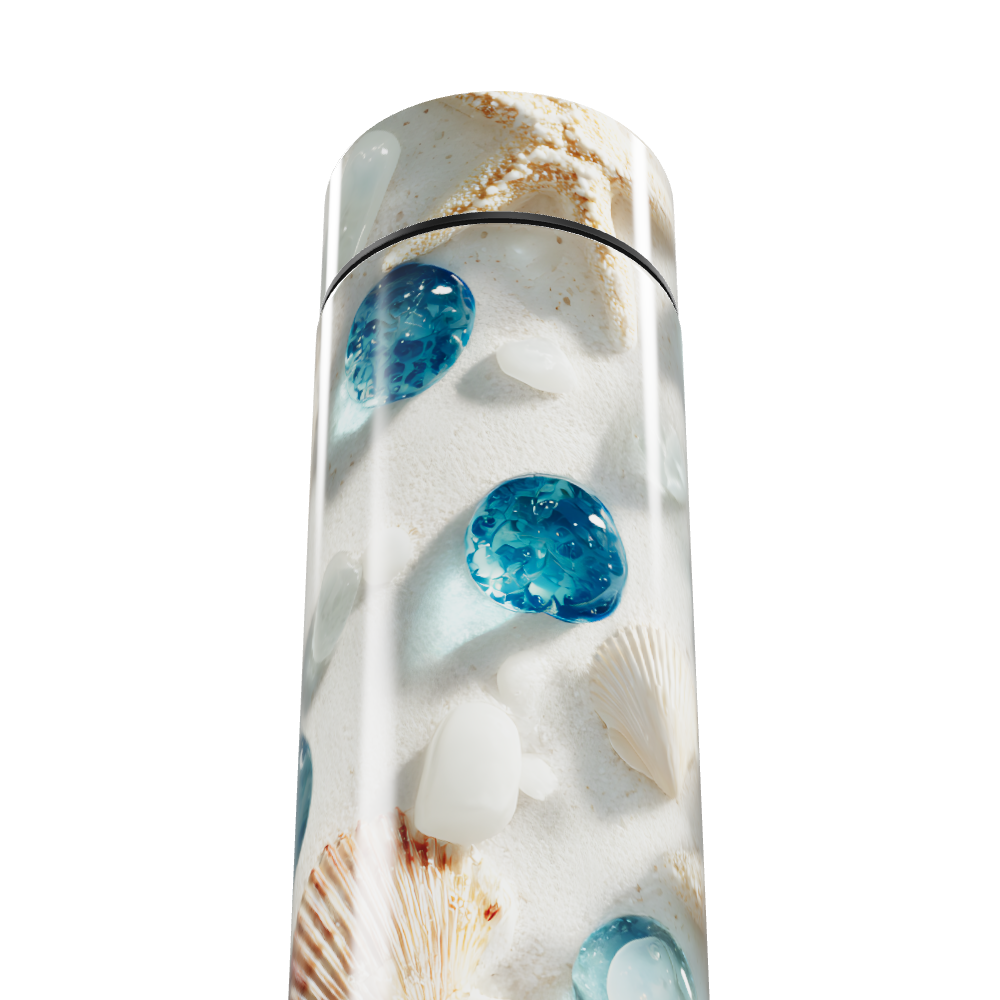 Garrafa Térmica Touch - Estampa Praia Conchas