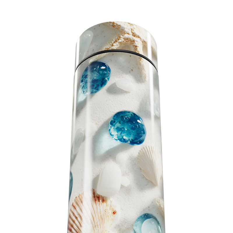 Garrafa Térmica Touch - Estampa Praia Conchas