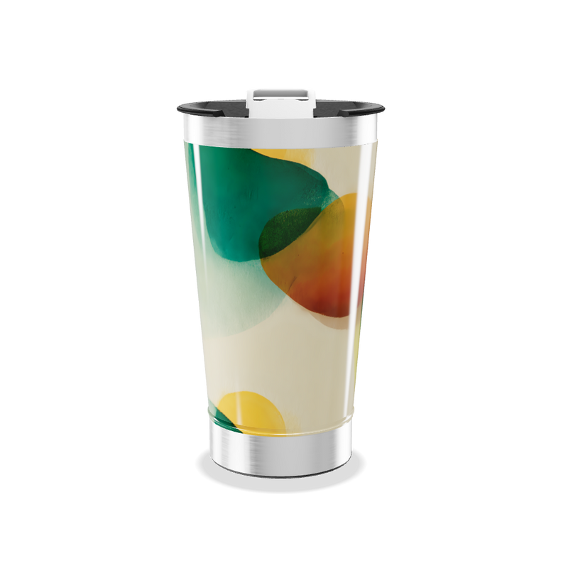 Copo Térmico - Abstrato Colorido Aço Inox