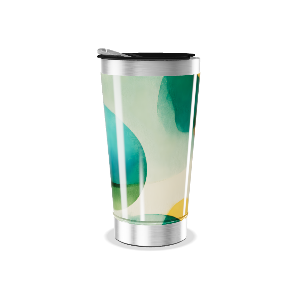 Copo Térmico - Abstrato Colorido Aço Inox