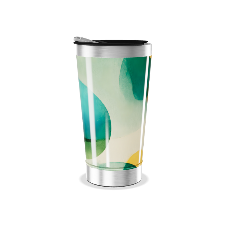 Copo Térmico - Abstrato Colorido Aço Inox