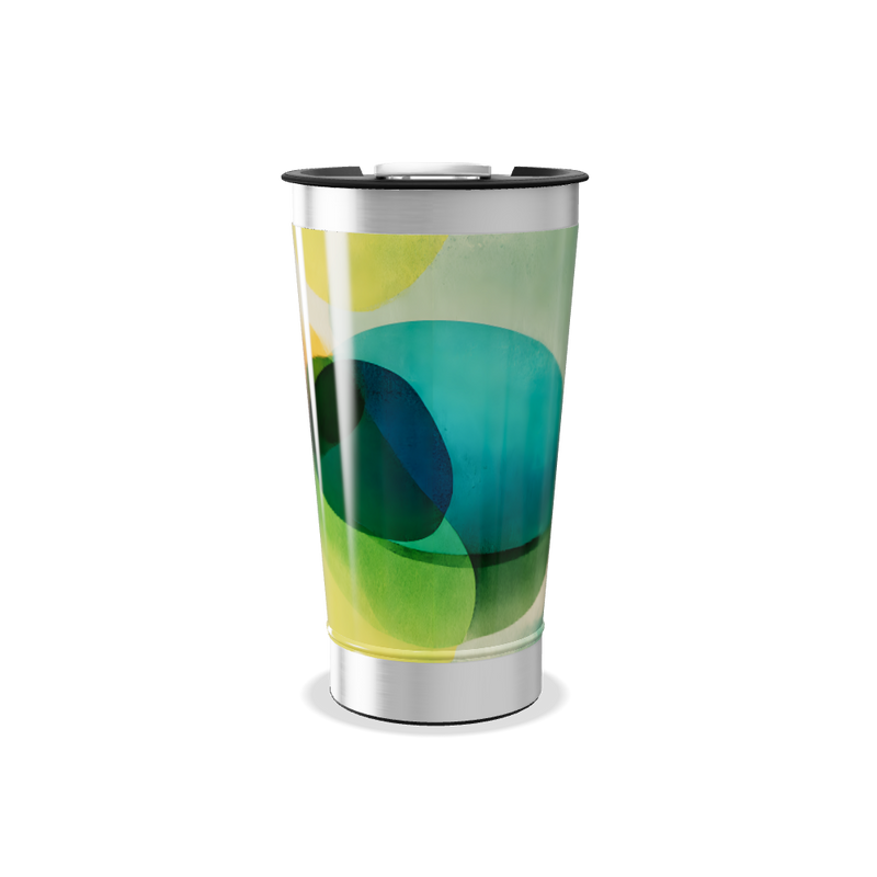 Copo Térmico - Abstrato Colorido Aço Inox