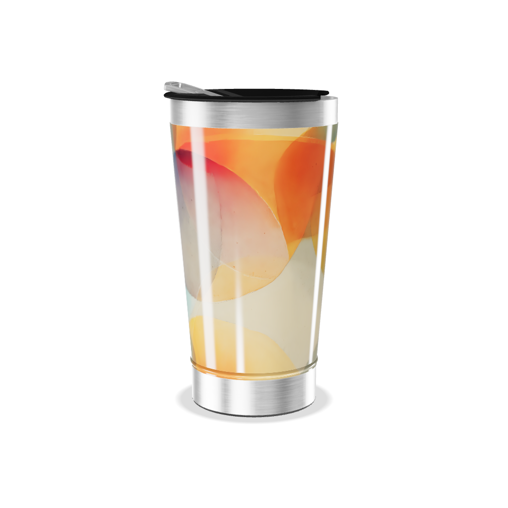 Copo Térmico - Estampa Abstrata Colorida