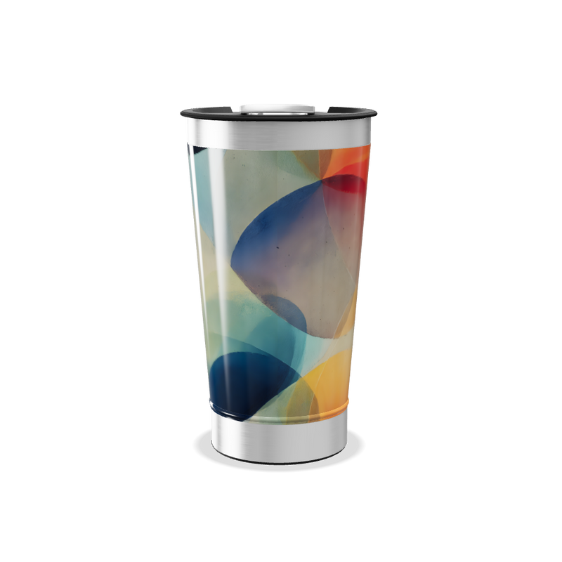 Copo Térmico - Estampa Abstrata Colorida