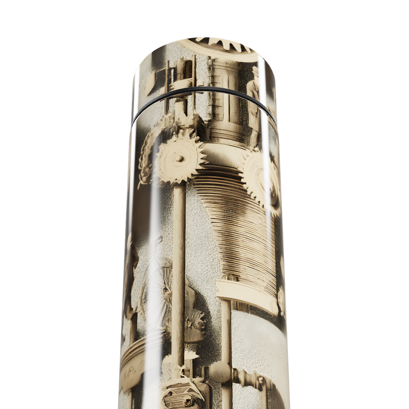 Garrafa Térmica Touch - Estampa Vintage Engrenagens