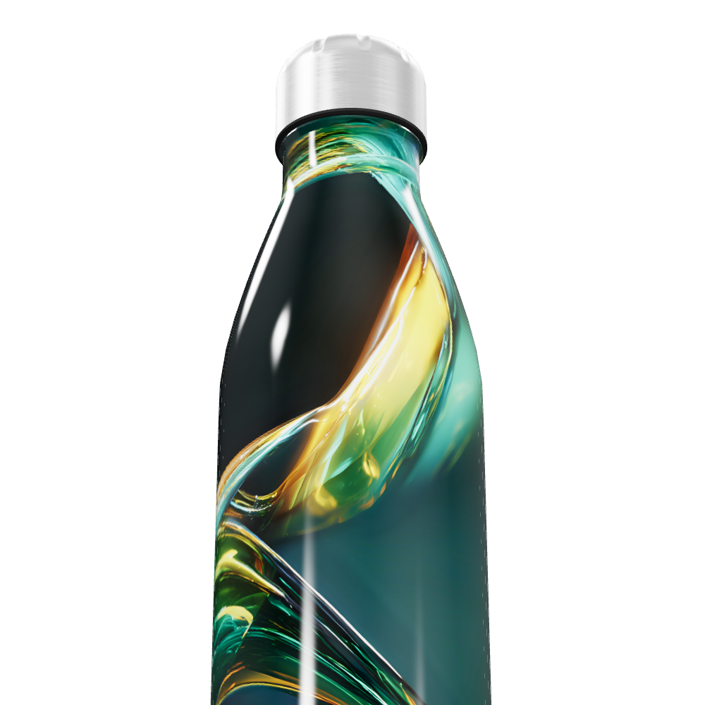 Garrafa Inox - Estampa Abstrata Colorida