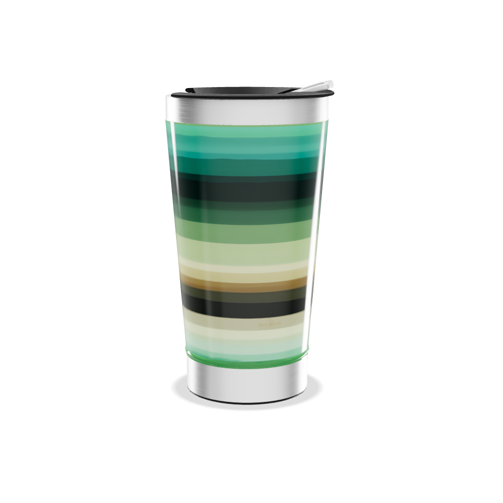 Copo Térmico - Listras Coloridas Aço Inox