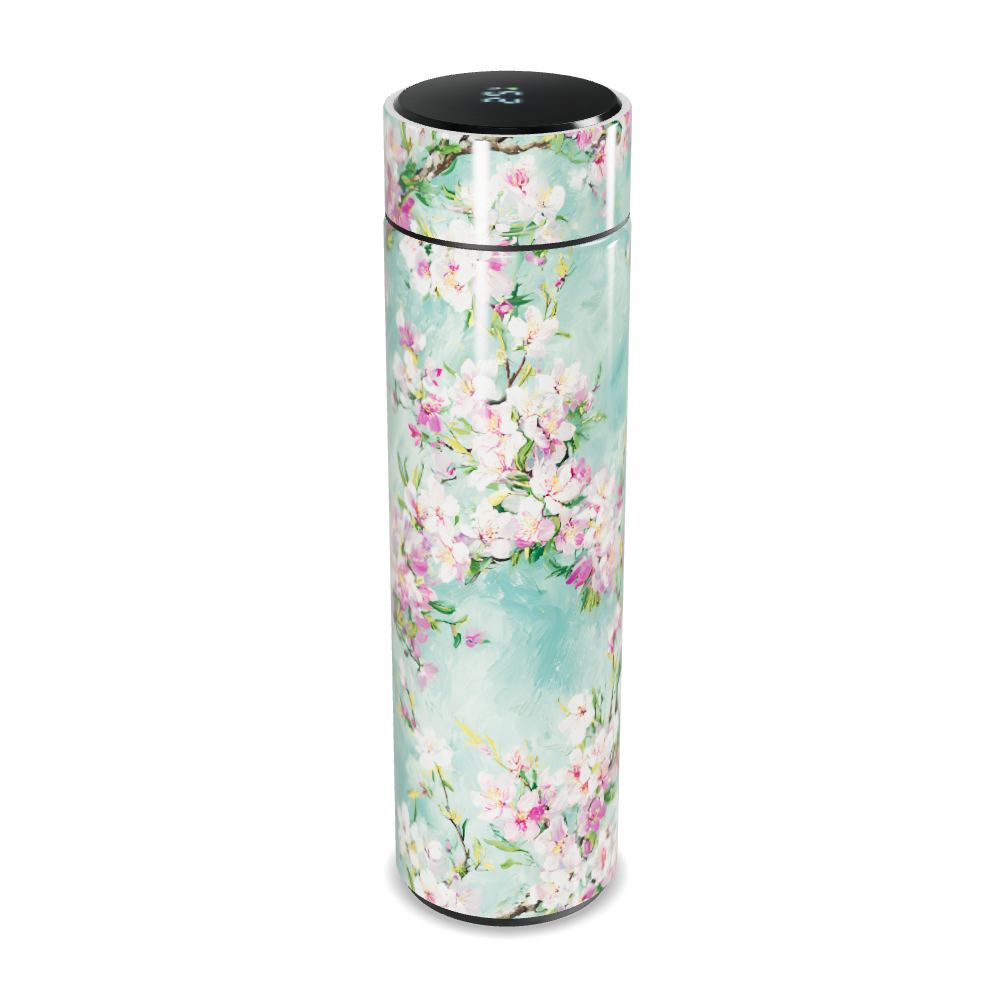 Garrafa Térmica Touch - Floral Azul Pastel