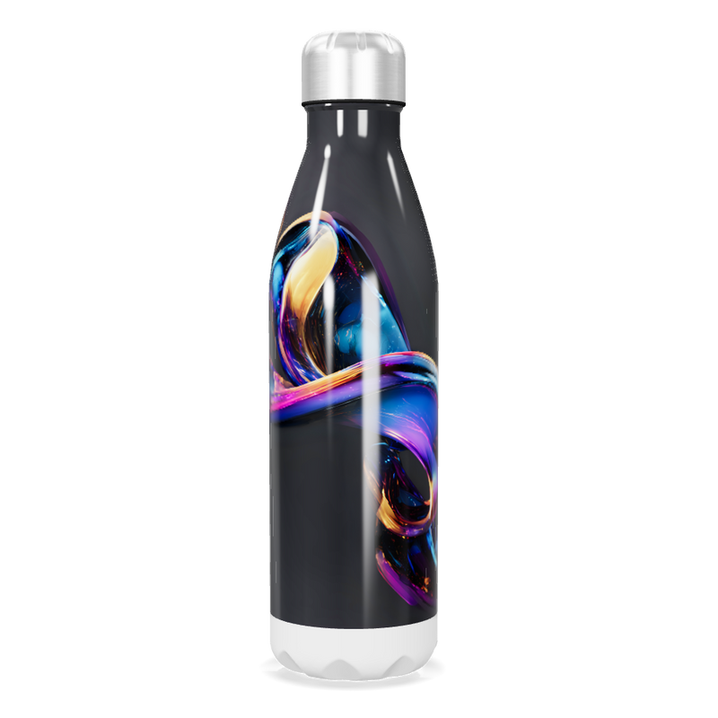 Garrafa Inox - Estampa Abstrata Colorida