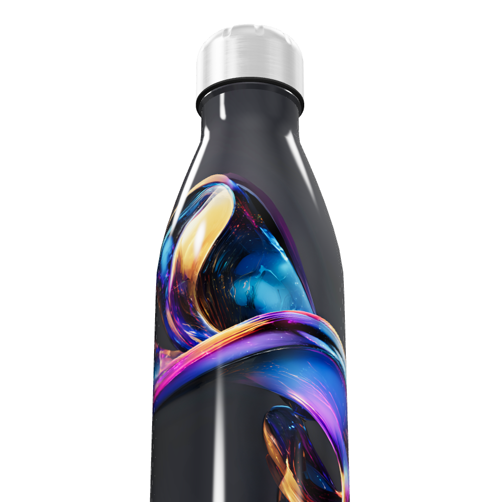 Garrafa Inox - Estampa Abstrata Colorida