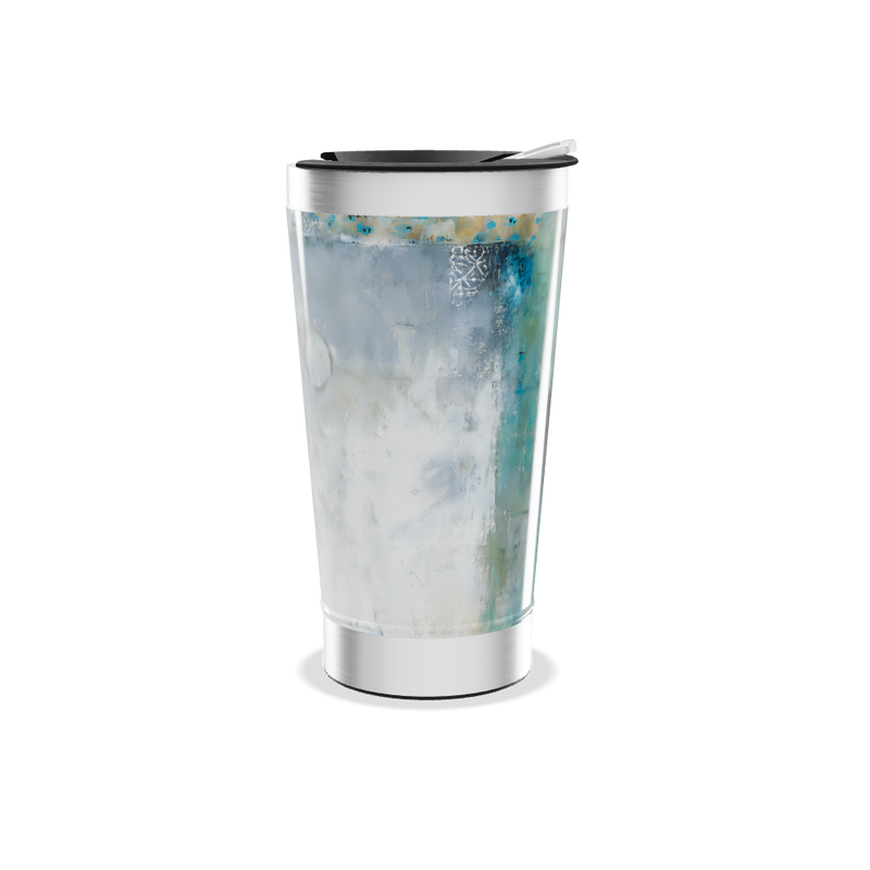 Copo Térmico - Estampa Abstrata Azul