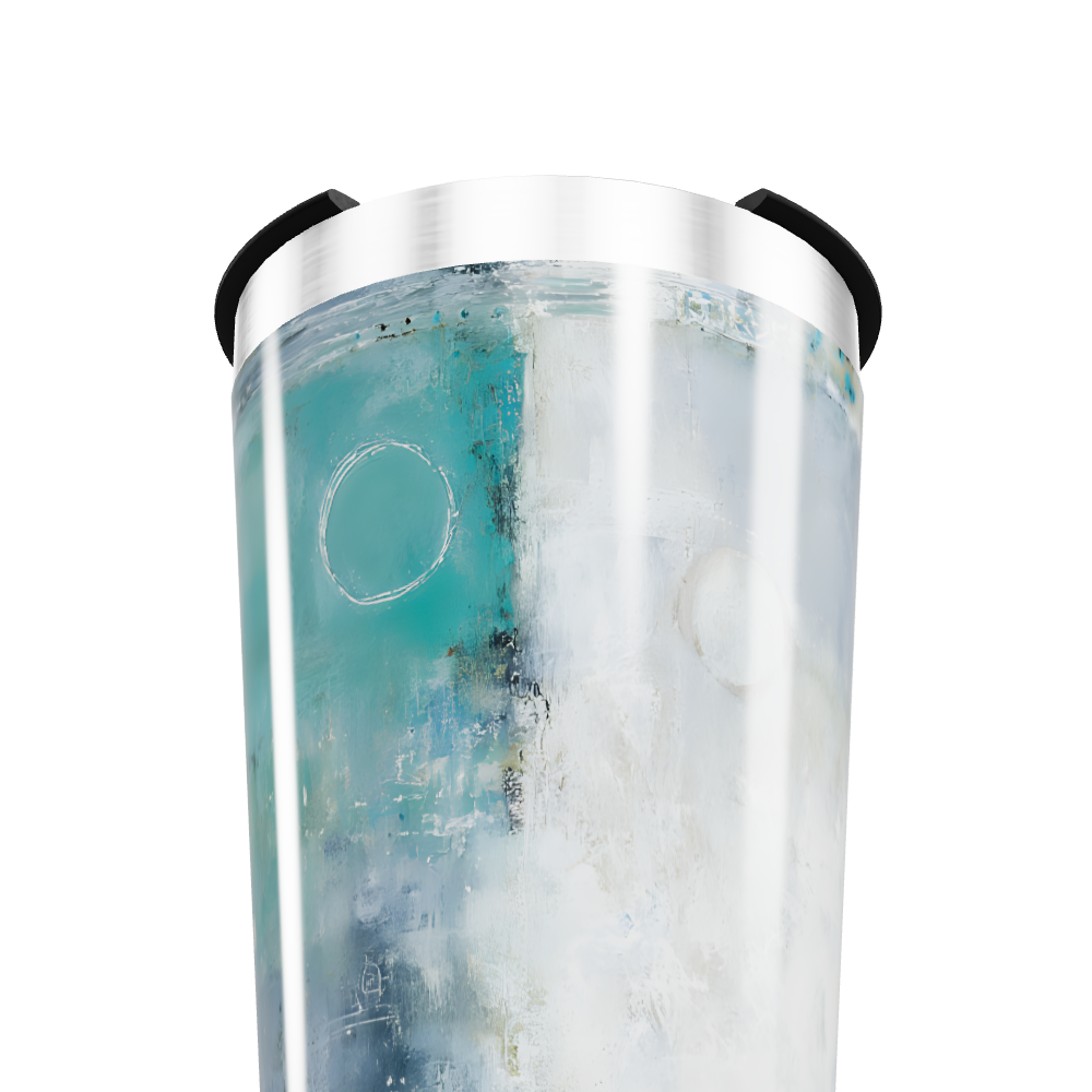 Copo Térmico - Estampa Abstrata Azul