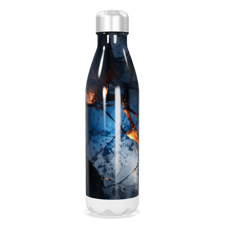 Garrafa Inox - Estampa Abstrata Azul