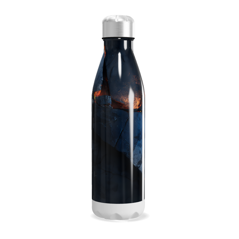 Garrafa Inox - Estampa Abstrata Azul