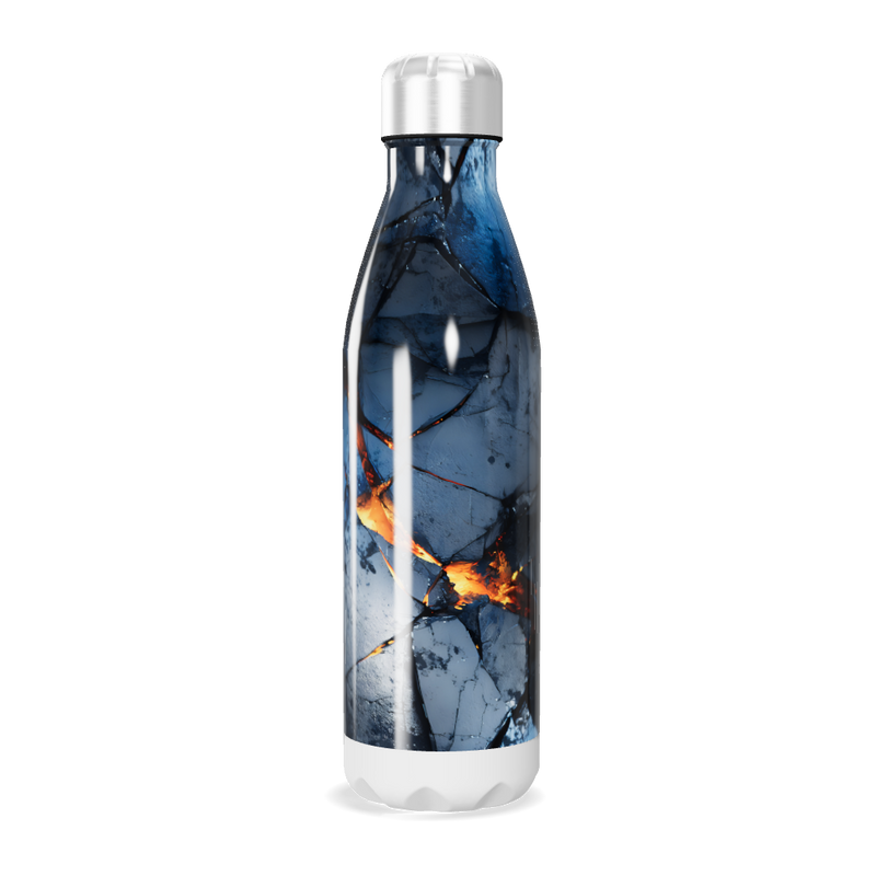 Garrafa Inox - Estampa Abstrata Azul