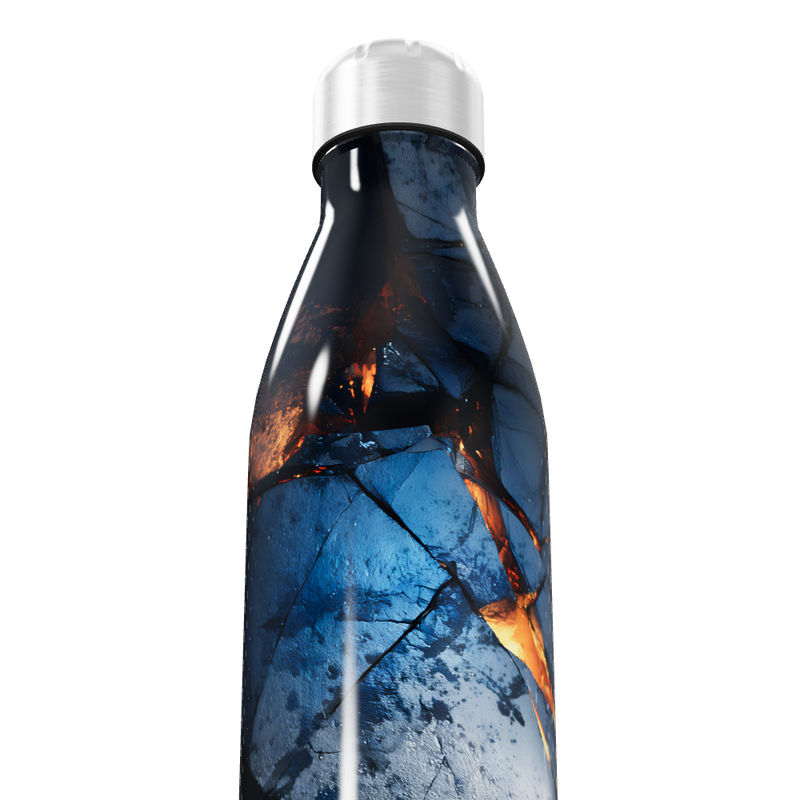 Garrafa Inox - Estampa Abstrata Azul