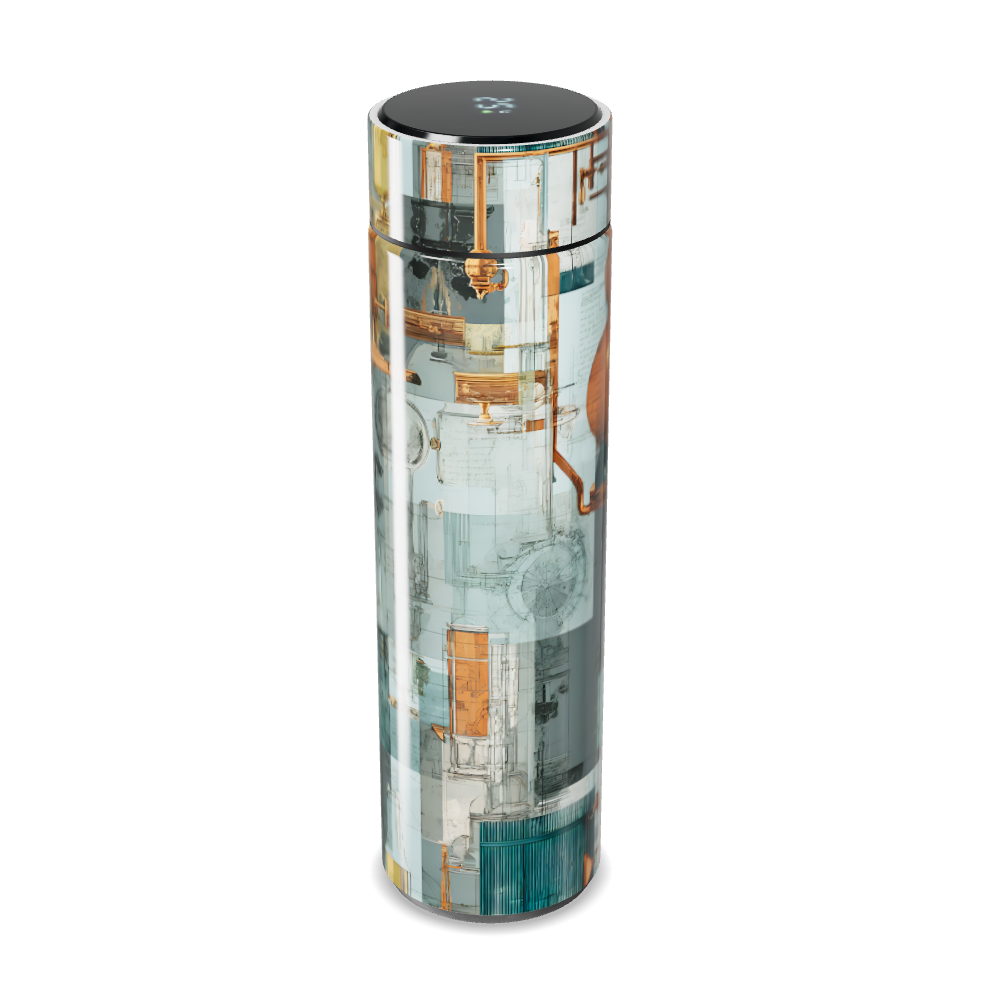 Garrafa Térmica Touch - Estampa Vintage Colorida