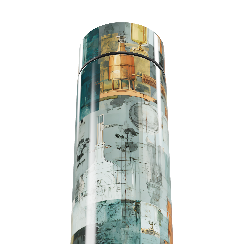 Garrafa Térmica Touch - Estampa Vintage Colorida