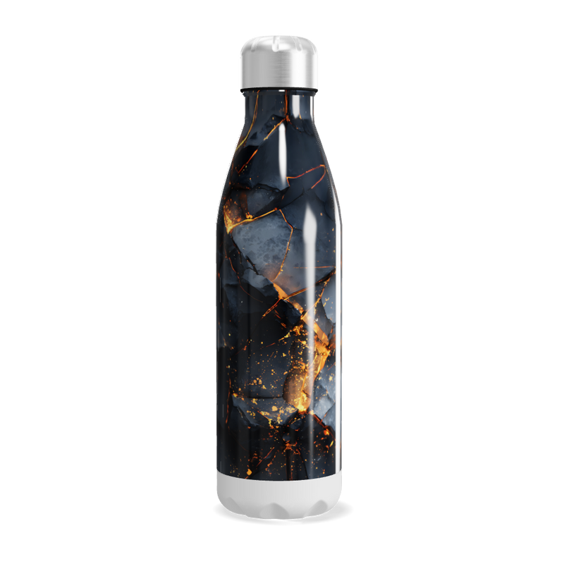 Garrafa Inox - Estampa Marmorizada Fogo