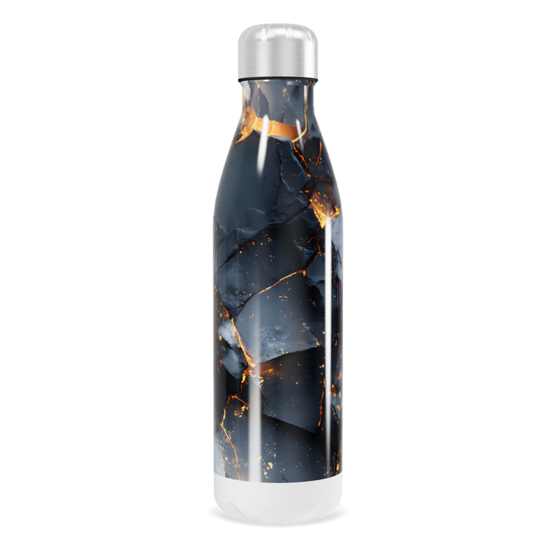 Garrafa Inox - Estampa Marmorizada Fogo