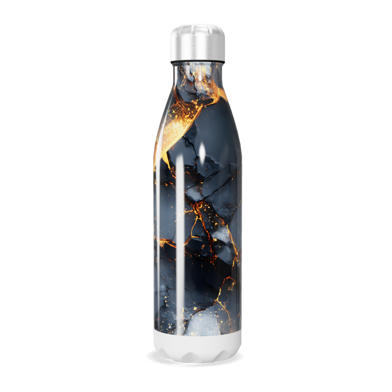 Garrafa Inox - Estampa Marmorizada Fogo