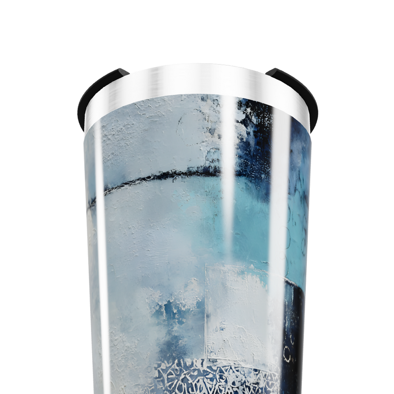 Copo Térmico - Azul Aço Inox Decorado