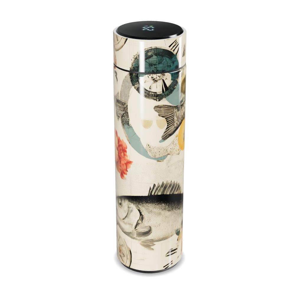 Garrafa Térmica Touch - Estampa Peixes Colorida