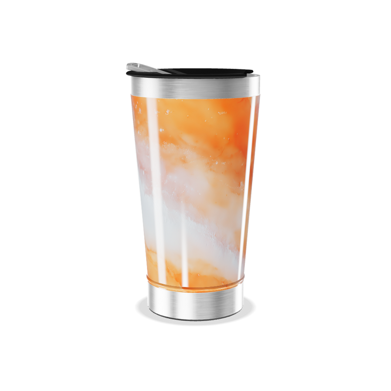 Copo Térmico - Estampa Marmorizada Laranja