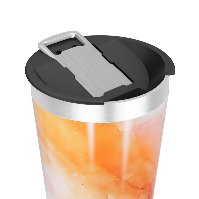 Copo Térmico - Estampa Marmorizada Laranja