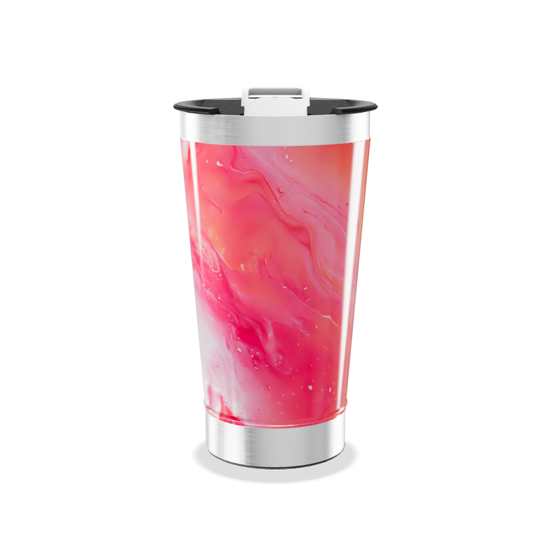 Copo Térmico - Rosa Marmorizado Inox
