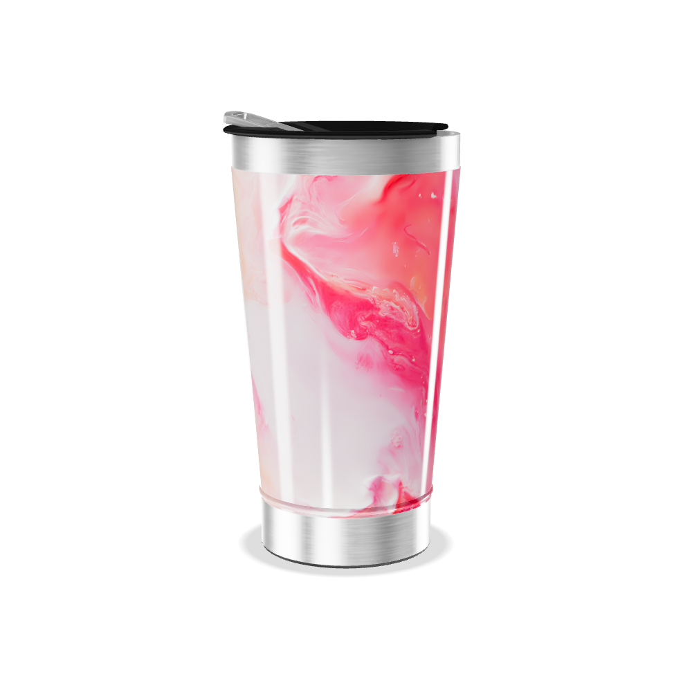 Copo Térmico - Rosa Marmorizado Inox