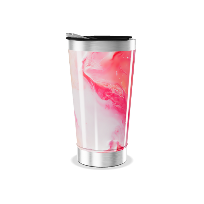 Copo Térmico - Rosa Marmorizado Inox