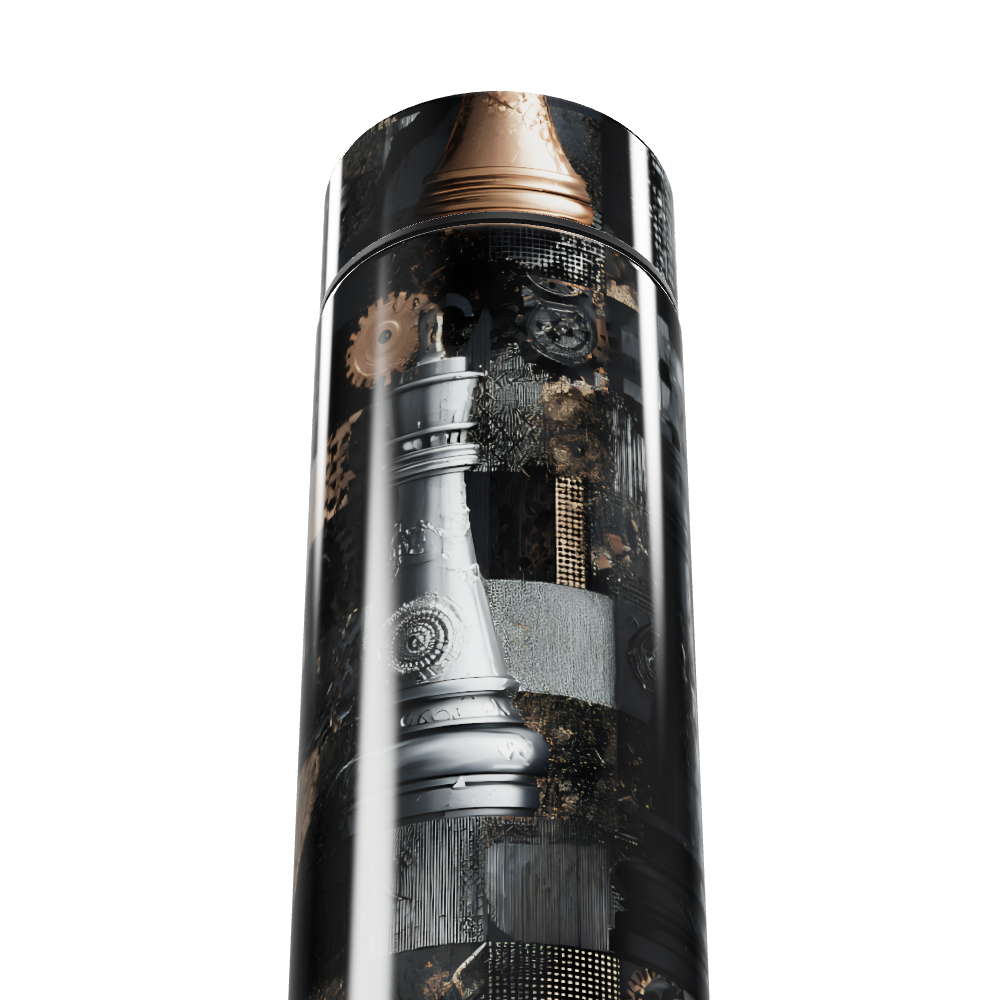 Garrafa Térmica Touch - Estampa Xadrez Preto