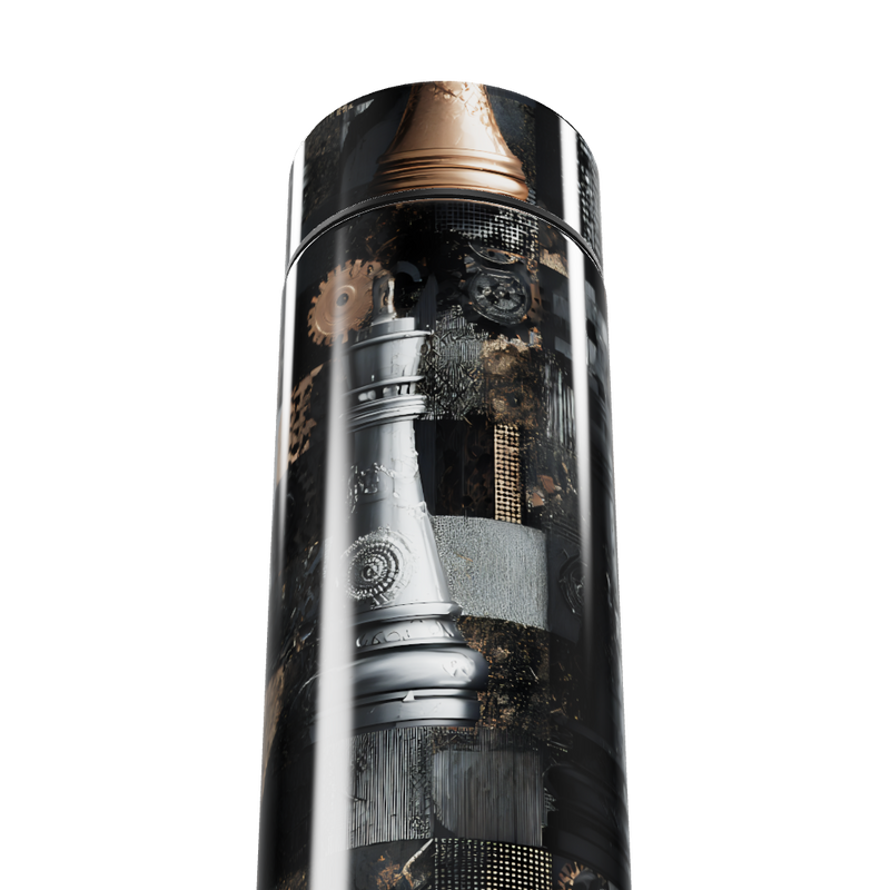 Garrafa Térmica Touch - Estampa Xadrez Preto