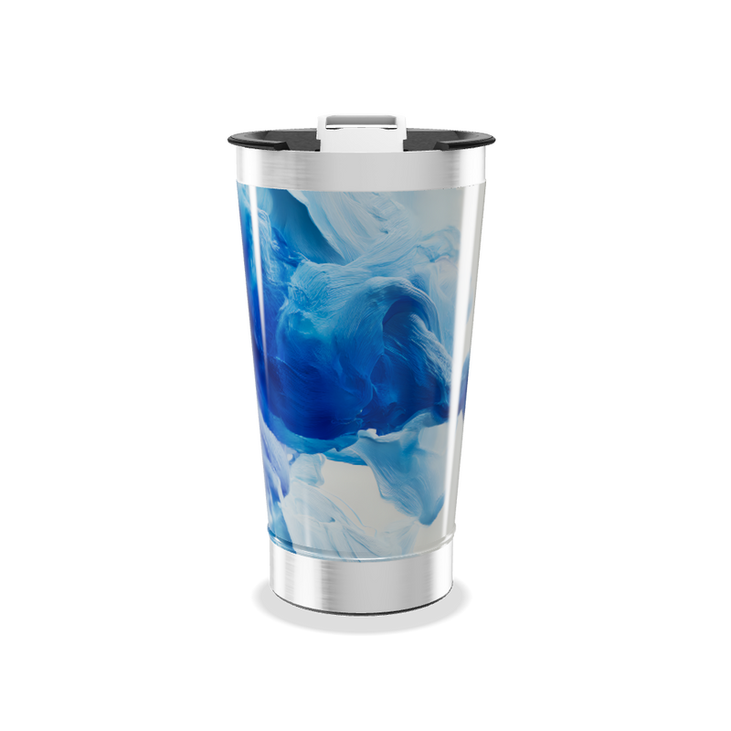 Copo Térmico - Estampa Azul Abstrata