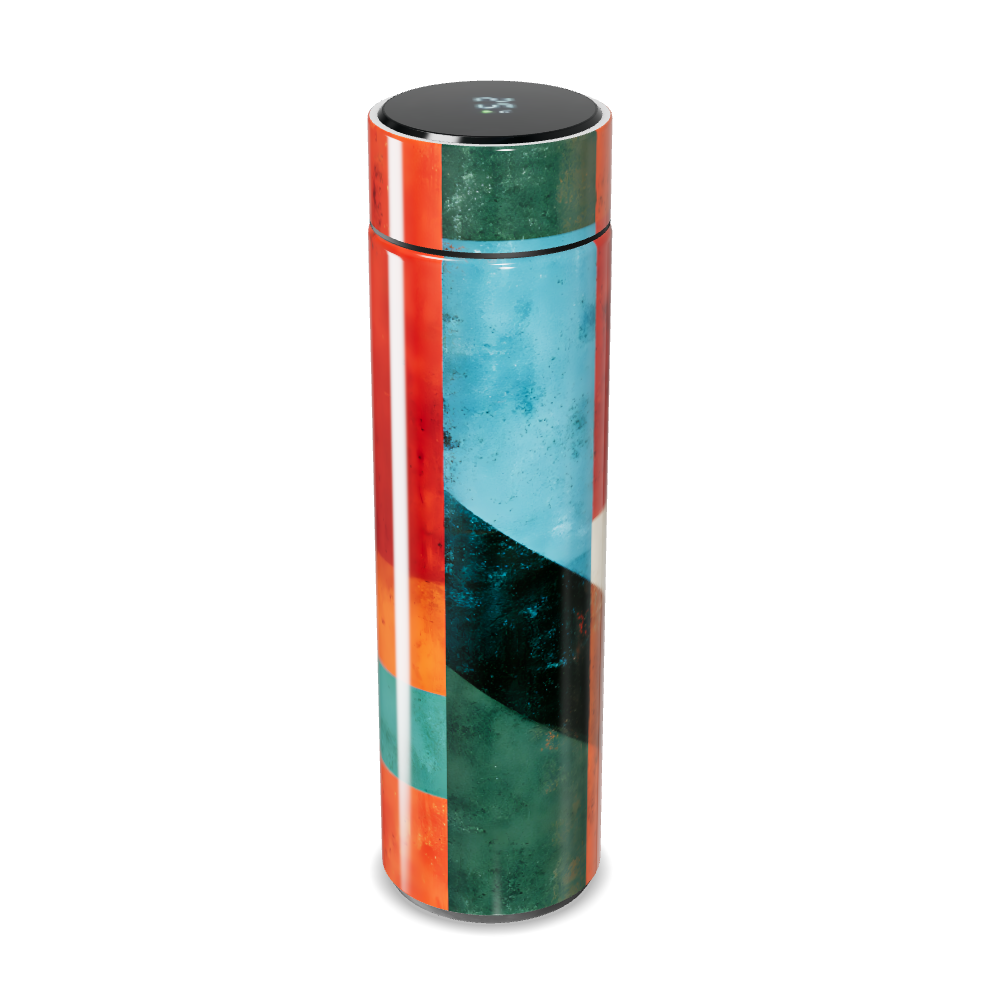 Garrafa Térmica Touch - Listras Coloridas Inox